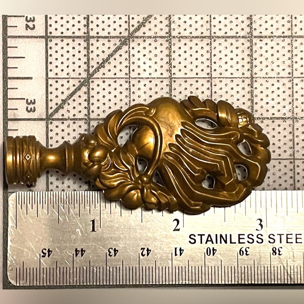 Mid Century Modern Large Filigree Style Lamp Finial Set - Picture 6 of 6